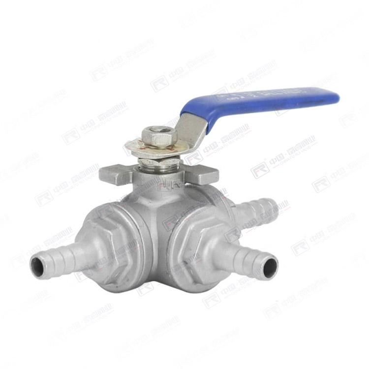 手動帶接管三通球閥